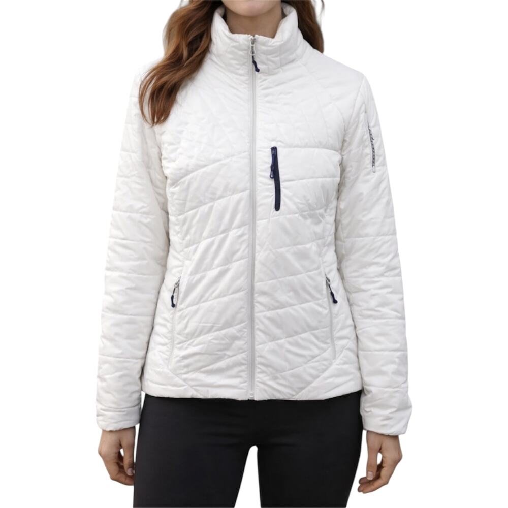 Salomon Primaloft Quilted Puffer Jacket Full Zip Zip Pocket Winter White XLarge